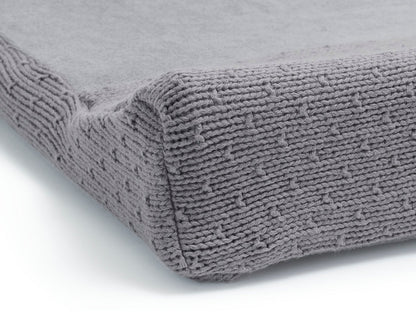 Housse matelas à langer 50x70cm Bliss Knit - Storm Grey Tinours