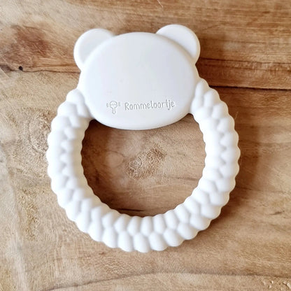 Anneau de dentition en silicone Panda Bear Beige