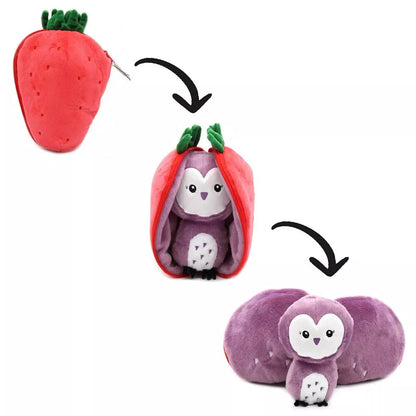 Peluche Violet la Chouette / Fraise Les déglingos