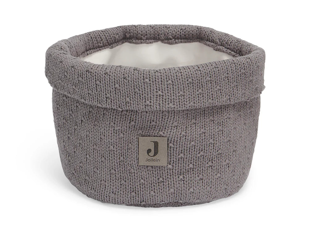 Panier de rangement Bliss Knit - Storm Grey Jollein