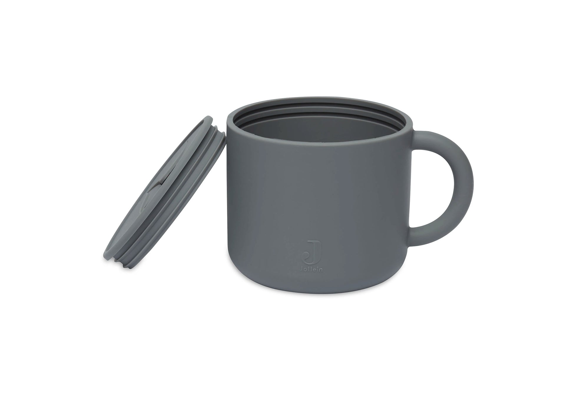 Gobelet à goûter avec couvercle silicone - Storm Grey Jollein