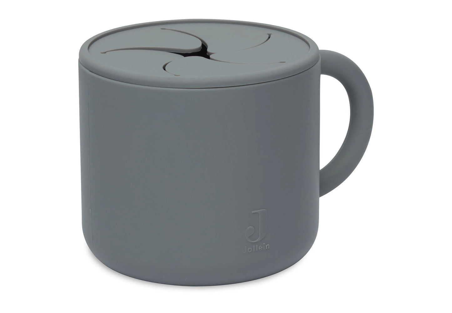 Gobelet à goûter avec couvercle silicone - Storm Grey Jollein