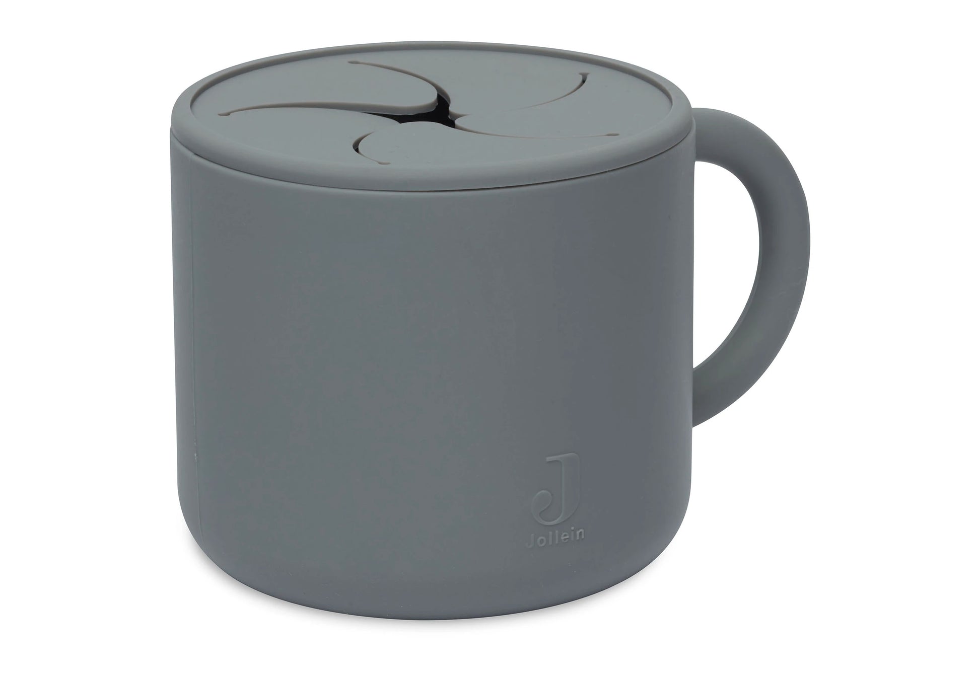 Gobelet à goûter avec couvercle silicone - Storm Grey Jollein