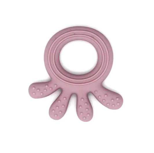 Anneau de dentition en silicone joy rose poudré